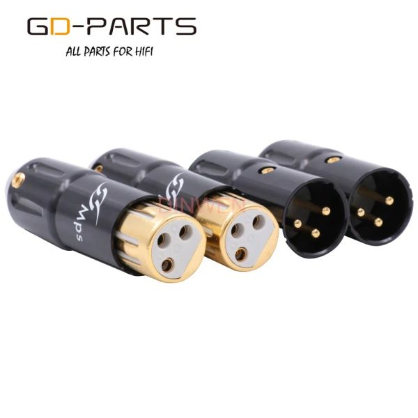 Amplificador MPS 3pin Male Male XLR Plugue do conector Terminal Terminal Soque