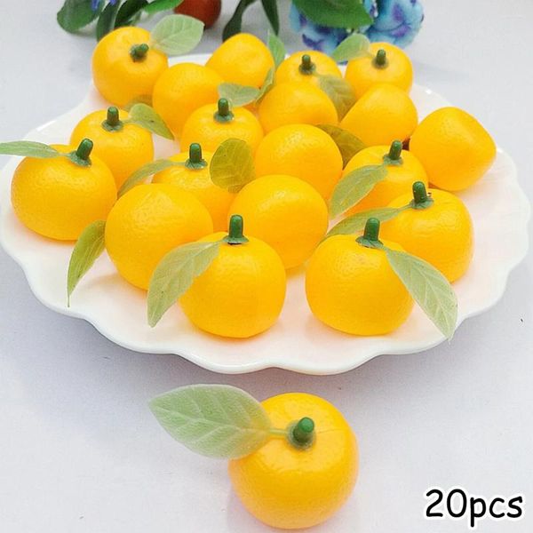 Decoração de festa 20pcs simulação artificial simulação laranja decorativa de fruta falsa casa DIY Acessórios