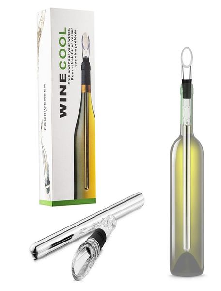 Stick refrigeratore di vino ghiaccio in acciaio inossidabile con vino di vino di raffreddamento del vino di raffreddamento bevanda di birra gelida bastoncini ghiacciati ghiacciai cool bar 4596748