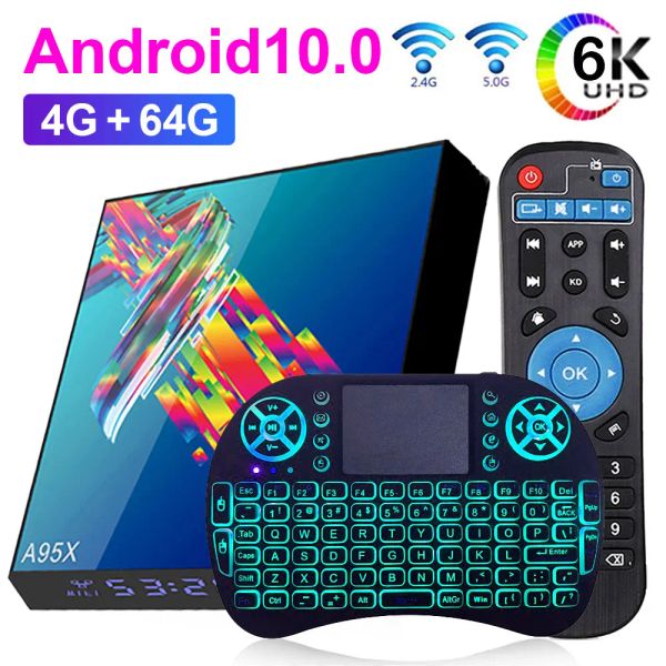 Box 2.4G 5G WiFi Smart TV Box 6K Ultra HD Android 10 BT5.0 A95X R3 Set Top Box Allwinner H616 3D 4GB RAM 32 GB 64 GB
