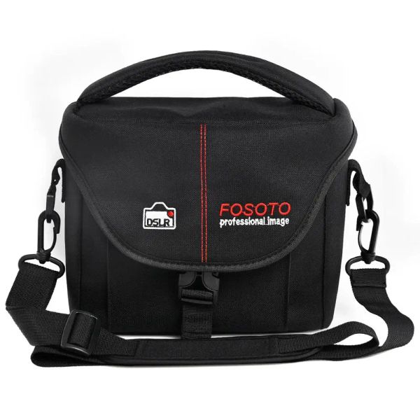 Accessori Fusitu Portable Nylon Camera Bag Video Case di spalla impermeabile per esterni Proteggi lenti DSLR per Sony Canon Nikon D700 D300 D200
