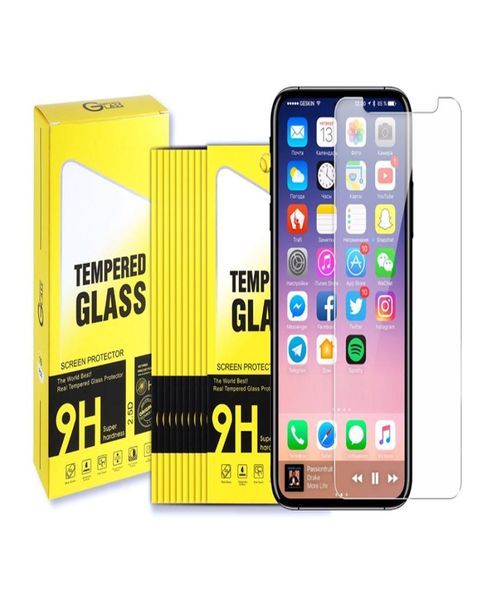 Bildschirmschutz für iPhone 13 12 Mini 11 Pro x XR XS Max SE Protective Tempered Glas Clear Samsung Galaxy S10E 10 Stück in 1 Set7120054