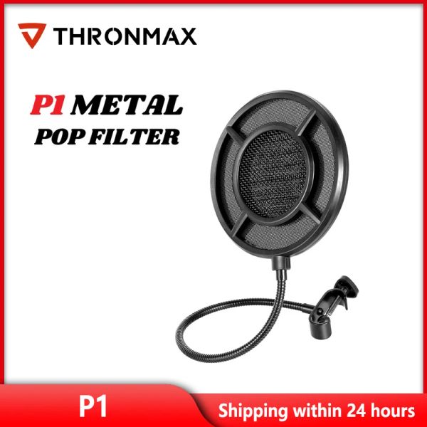 Accessori Thronmax P1 a doppio strato Studio microfono pop Pop Schermata del vento Maschera Scudo per parlare Accessori di registrazione