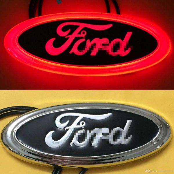 Rozetler 4D LED Araba Kuyruk Logosu Işık Rozeti Lamba Etiketi Ford Logo Dekorasyonu 3029