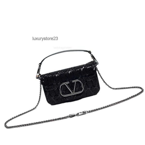 Valenteno 2024 Новая цепь маленькая женская vbuckle плечо -пакет Vlogo Lady Miniloco Cowhide Handheld Classic Bags Кожа One Straddle Fashion Metal кошелек Q8PI