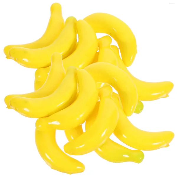 Decoração de festa 20 PCs simulados simulados modelo de frutas conjuntos de simulação decoração de banana cena de layout falsa frutas criativas de espuma artificial