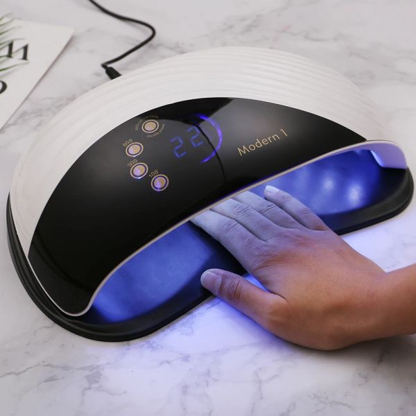 Secadores novos modernos escala de baleia Design Máquina de secador de unhas grande tela LCD Autosense lâmpadas de unhas 42 LEDS Lâmpada de secagem rápida UV LED