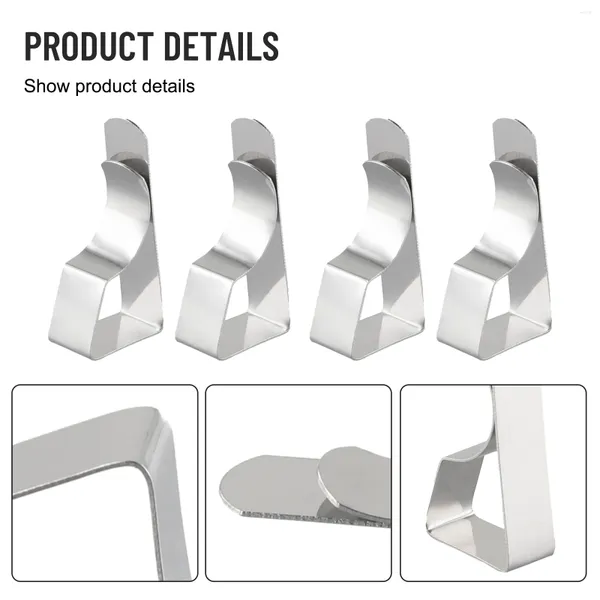 Tischmatten 8pcs Edelstahl -Tischdecke Klemmen Halter Clip Cover dekorativ für zu Hause festgelegt