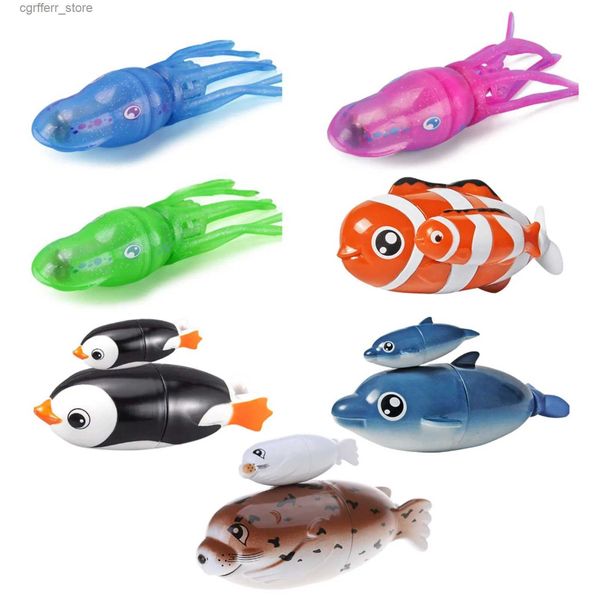 Toys de banho de bebê Boat Fish Boat Flutuating Toy Bathtub Toy para Bateria de Bateria de Bateria de Bateria Piscina de Água Educacional Piscina de Toy Shower para Infant L48