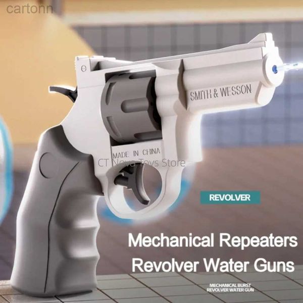 Gun Toys Summer Revolver Water Gun ZP5 Pistola de alta pressão Completo de tiro automático Gun Water Outdoor Beach Toy para crianças adultos 240408