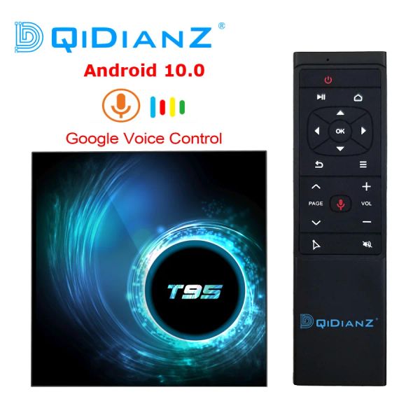 Box New Android 10.0 T95 Smart TV Box 4GB 32GB 64GB AllWinner H616 Quad Core 1080p H.265 4K Media Player 2GB 16GB Установите верхнюю коробку