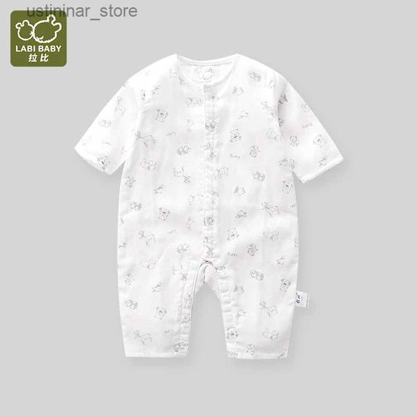 Rompers Four Seasons Recém-nascidos Pure Cotton Mumpsuit 0-12 meses Bodysuit de bebê Menino e menina rastejando em casa