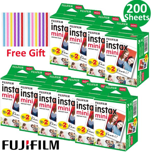 Parçalar 20100 Sheets Fuji Fujifilm Instax Mini 11 Film Beyaz Kenar Fotoğraf Kağıt Filmleri Anında Mini 9 8 7s 25 50s Kamera İçin 10200 PCS