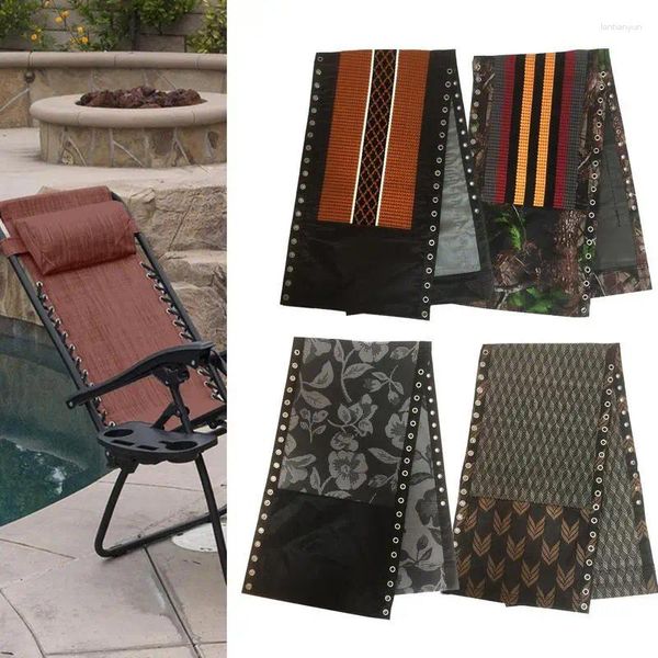 Stuhlabdeckungen Abdeckungen Sling Ersatz Stoff Liege Stoff Deckung Terrasse Klappende Couch Spitzenzubehör für Rasen Beach