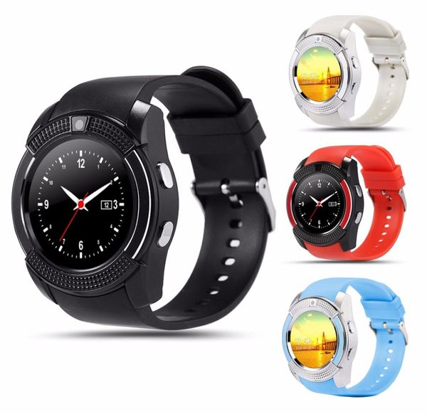 V8 Smart Watch Bluetooth -Uhren Android mit 03M Kamera MTK6261D DZ09 GT08 Smartwatch für Apple Android Phone DHL8461403