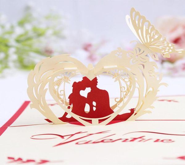 Begrüßungskarten Hochzeitskarten Pop -up -Karten Glückwunsch Grußkarte Handgemachte Liebhaberkarte Valentine039s Day Card mithilfe 5719217