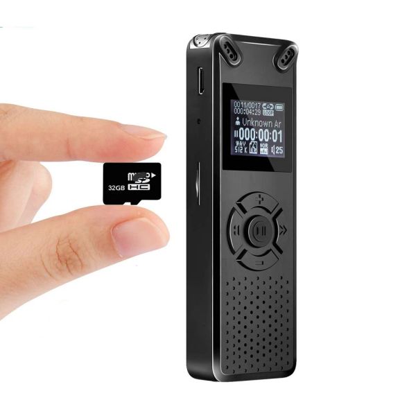 Player Digital Audio Voice Recorder 8 GB 16 GB Professional tragbarer Recorder MP3 für Interviewgeschäftsunterstützung bis zu 32G TF Card V91