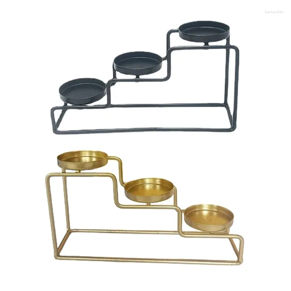 Подсвечники лестницы форма железного стола держатель Tealight holder retro metal Candlestic