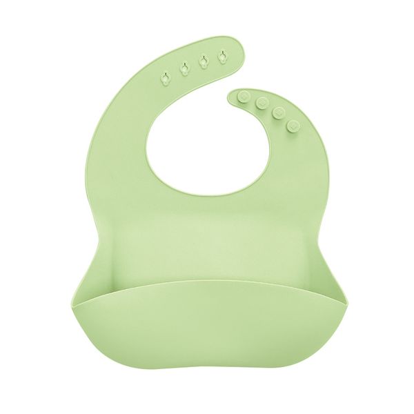 Silikon Baby Lätzchen weiche Square Verstellbare Babybabya -Lätzchen für Unisex Girls Boys 22834