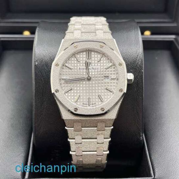 Pulseiro AP HighEnd relógio da série Royal Oak Watch Womens 33mm Diâmetro Quartz Movimento Precision Steel Platinum Leisure Luxury Watch