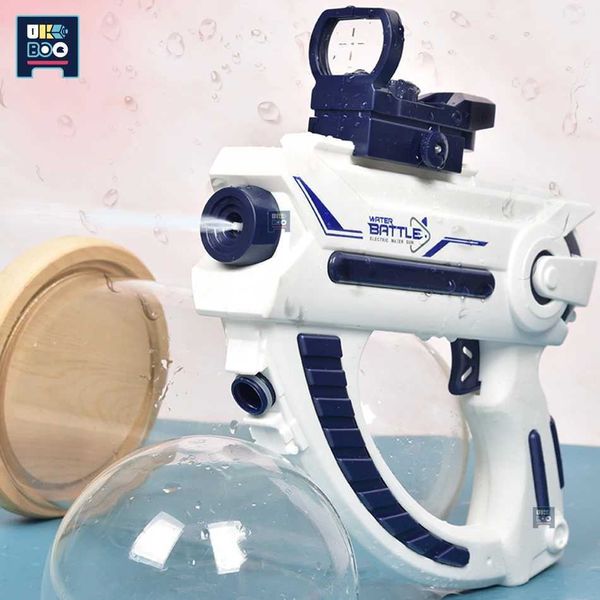 Giocattoli spazzolino pistola acqua automatica cannone elettrico cool summer beach pool gioca a giochi all'aperto che spara battaglia per bambini 240409