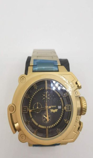 Top Gold Watch per uomo grande quadrante mega capo cronografo inossidabile orologio abito di moda orologio in quarzo casual orologio dz42448013446