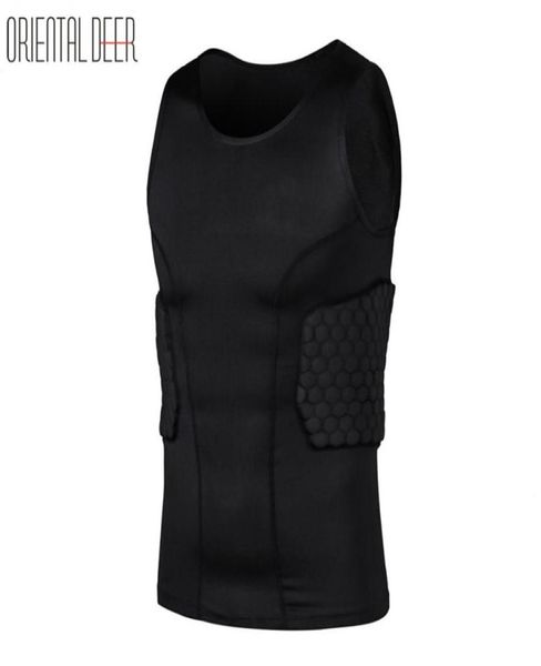 Oriental Deer Basketball Honeycomb Sponge EVA Vest de volta, defesa de camisas esportivas sem mangas anticolision Sport protetor4265907