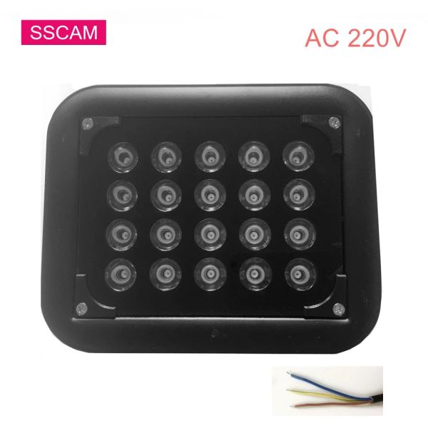 Accessoires AC 110220V CCTV -System gefüllt Infrarot IR Light Lamp LED 90 120 Grad Winkel LEDs Licht für die Sicherheit von Heimsicherheit CCTV -Kamerasystem