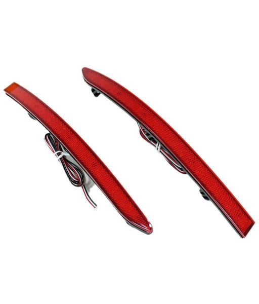 2 pcs coda auto lente rossa 48led bumper posteriore riflettore lampada freno freno lampada lampada nebbia posteriore per Volksvagen VW Tiguan 20082013 201779189