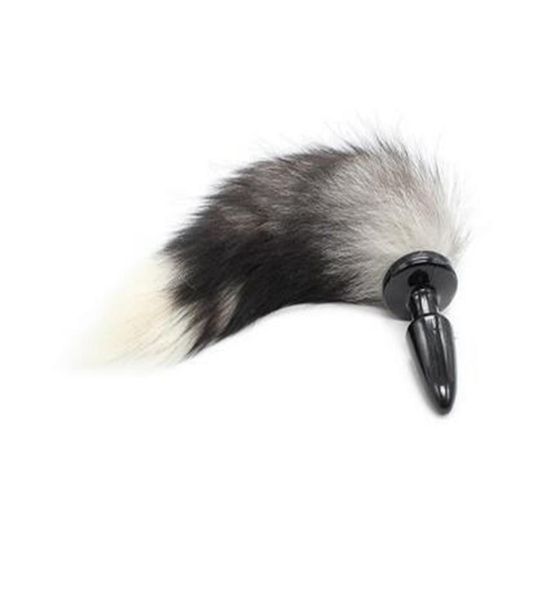 Nuovo Fox Tail Chrome Steel Butt Plug Anal Sex Body Swing Toy Fun Fun Trama per adulti Giocattoli per giocattoli sessuali per coppie SM Appliance9346498