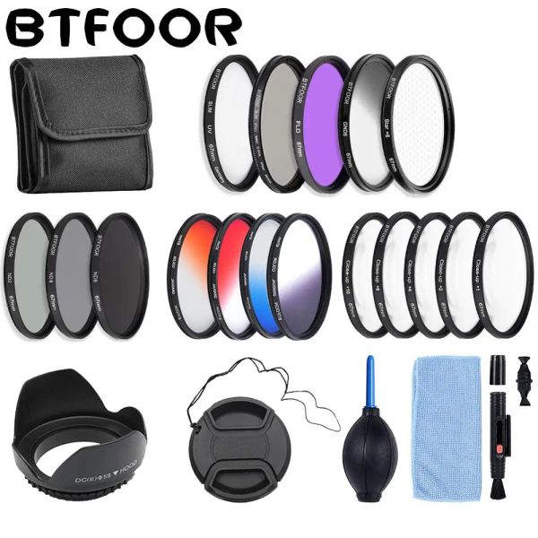 Accessori btfoor Closol Up GND UV CPL ND Filtro 49 52 55 58 67 72 77 82 mm per lenti canonte della telecamera EOS M50 600D Nikon D3200 D5600 Sony A6000