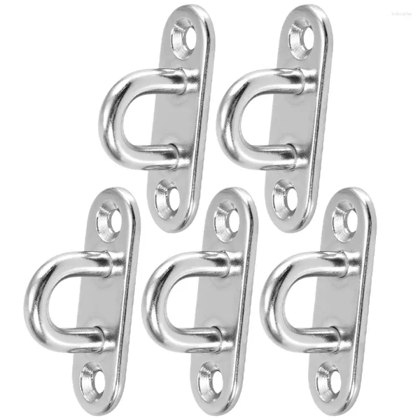 Ganchos 5 pcs tábio unhas roupas rack rack de serviço pesado placa de serviço básico Pad de aço inoxidável oblongo