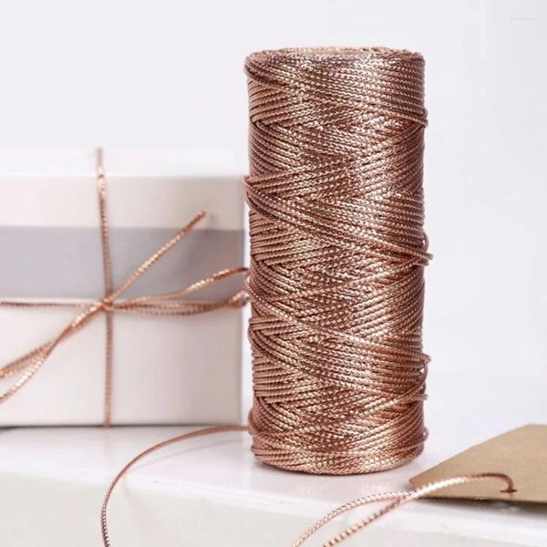 Decorazione per feste 100m Macrame Cord Cotton Rope String Crafts Colod Filo colorato Twine Twine Cucitura fatta a mano