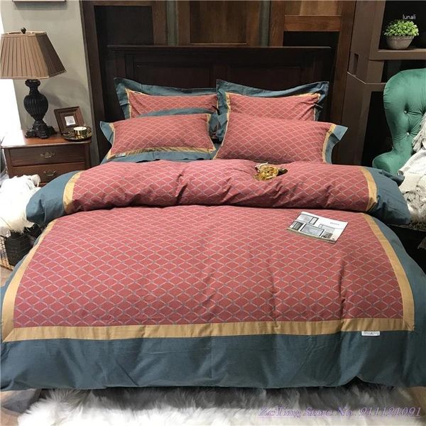 Bedding Sets Cool 4pcs 1,8m cama têxtil caseira landed algodão puro lixamento