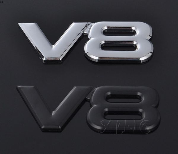 Autoaufkleber Auto Badge Emblem Decal für V8 Logo BMW Ford Nissan Honda Motor Emblem Styling Accessoires5160466