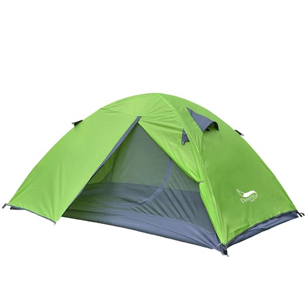 Desert Fox Rucksackzelt 2 Person Aluminium Pole Leichtes Camping Zelt Doppelschicht tragbare Handtasche zum Wandern 240327
