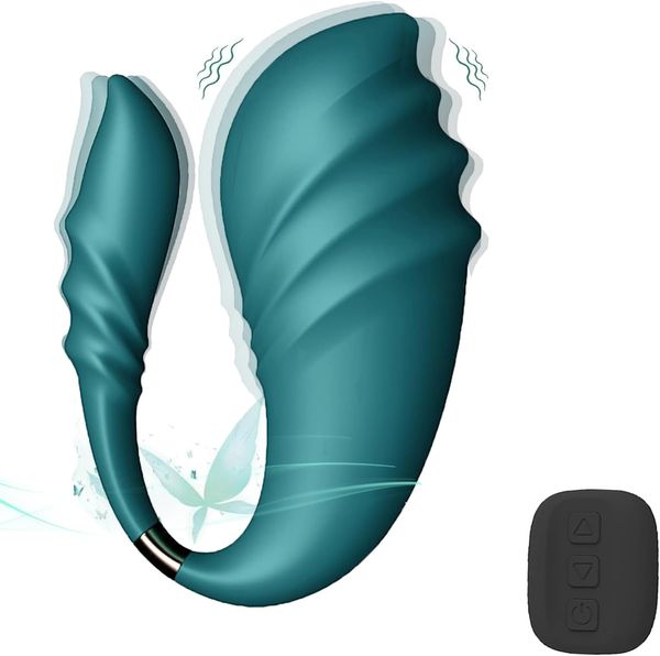 Giyilebilir Uzaktan Kumanda Vibratör Seks Oyuncak Kadınlar için110 Titreşim Modları Silikon Vibratör Sessiz Çift Motor Yapay penisi Klitoral G-Spot Stimülasyonu Kadınlar Çiftler Yeşil