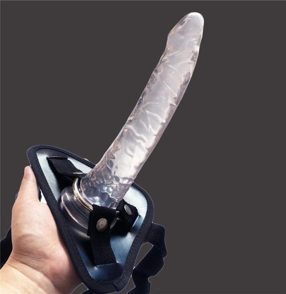 Soft Crystal Jelly Dildo Realistischer Saugnapfbecher am Penis Anal Dildo Pegging Strapon Gurthess Sex Toys for Woman Sex Products Y5999174