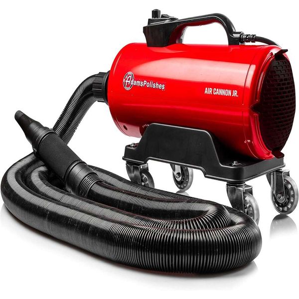 Adams lucida Air Cannon Jr. - Blower per auto -lavaggio filtrato ad alta potenza |Asciuga il tuo veicolo in modo rapido e sicuro |Perfetto per auto, barca, camper, moto |Regalo kit di strumenti per dettagli auto