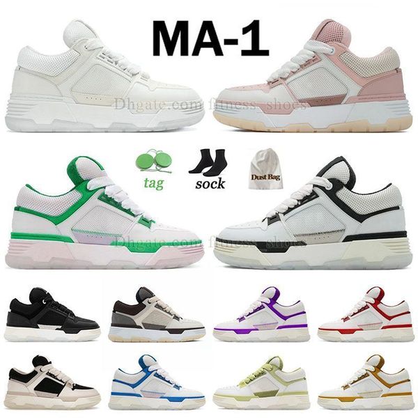 Spor Sneaker MA-1 Sıradan Ayakkabı Yürüyüşü Krem Siyah Nane Yeşil MA1 MA2 Kırmızı Beyaz Amirir Tasarımcı Platformu Beige Lüks Tenis Kahverengi Adam Dhgates Plaka Formu Büyük Boy Boyut