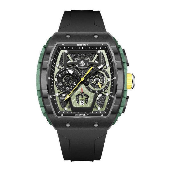 Sehen Sie Star Platinum Jue New Sports Mens Watch Water of Square Watch Multifunktionales Uhrenglühen in der Nacht