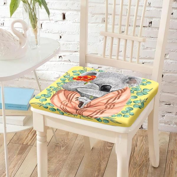 Cartum de travesseiro Koala Cadeira de animais selvagens Backrest S Soft confortável estudantes do escritório das cadeiras preguiçosas decorativas de casa decorativa