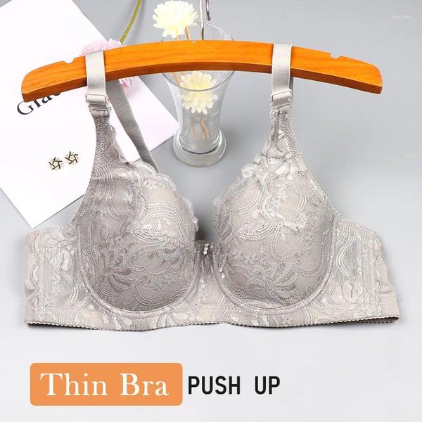 Sutiã plus size renda sutiã sexy lingerie lingerie push up up ultrafina feminina blcak cor grande xícara sub-fio brassiere