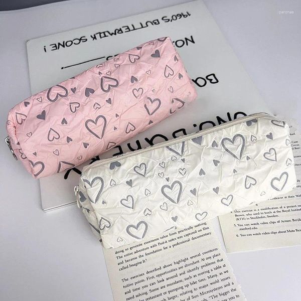 Mode Love Pencil Case große Kapazität Stationerie Aufbewahrungstaschen Schöne multifunktionale Beutel Lernbedarf