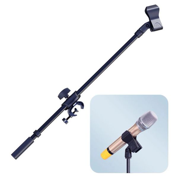 Acessórios 360 Rotativo Microfone Braço Boom Mic Clipe Phone Phone Extension Suporte