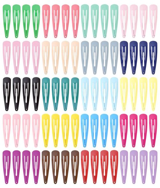 1000pcsdhl 5cm Snap Hair Clips für Haarclipstifte BB Haarnadeln Farbe Metall Barrettes für Baby Kinder Frauen Mädchen Styling Accesso8017862