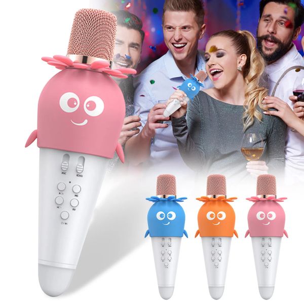 Mikrofone Mikrofon Kinder Geschenke Bluetooth mit Lautsprecher Smart Accessoire Wireless Karaoke Mikrofon Leichtes Handheld Großhandel tragbar