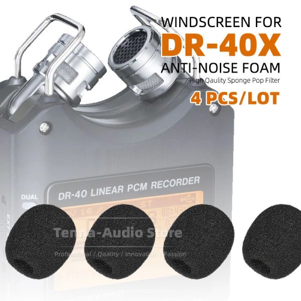 Zubehör Windschutz Mikrofon Abdeckung Windschutzscheibe Schwamm für Tascam DR40X DR 40X DR40X 40 Windschutzscheibe Mikrofonschaum Pop -Filter -Schild