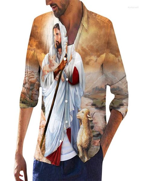 Men039s повседневные рубашки 2022 Иисус Христос для мужчин и женщин
