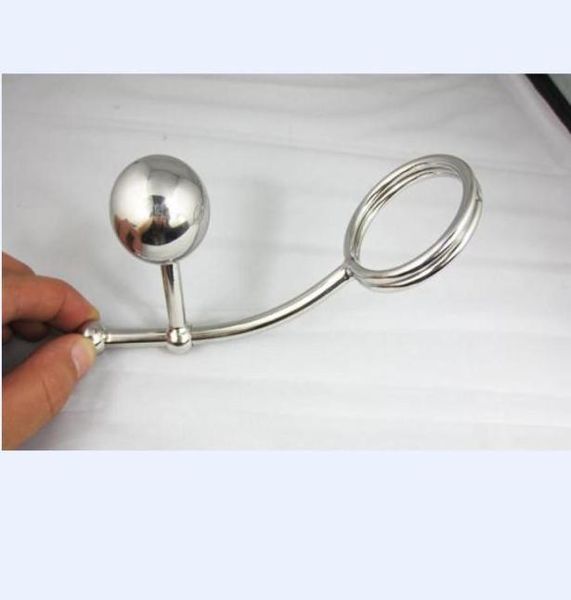 Ganze neue Produkte aus Edelstahl -Doppelkugel können den Ball Anal Hook Bondage Hook 1604648 bewegen
